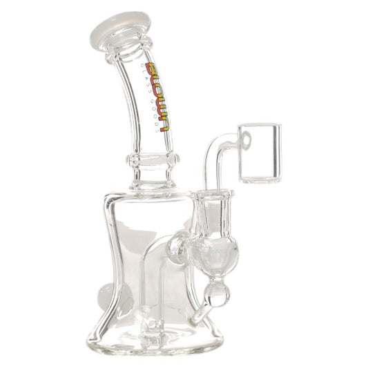 Blown Glass - NEBULOSA - 7.5" Rig w/ Hourglass Shape White