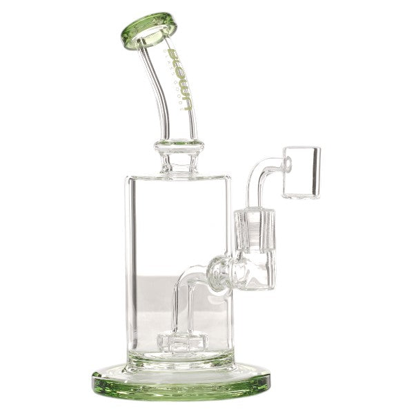 Blown Glass - GALAXIA - 8" Rig w/ Showerhead Green