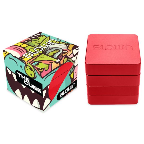 Blown Grinder - CUBE style - 59mm Red