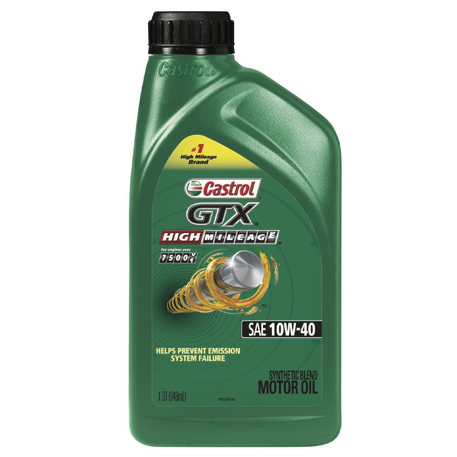 CASTROL Motor Oil GTX  1 QT 10W-40 HIGH MILEAGE