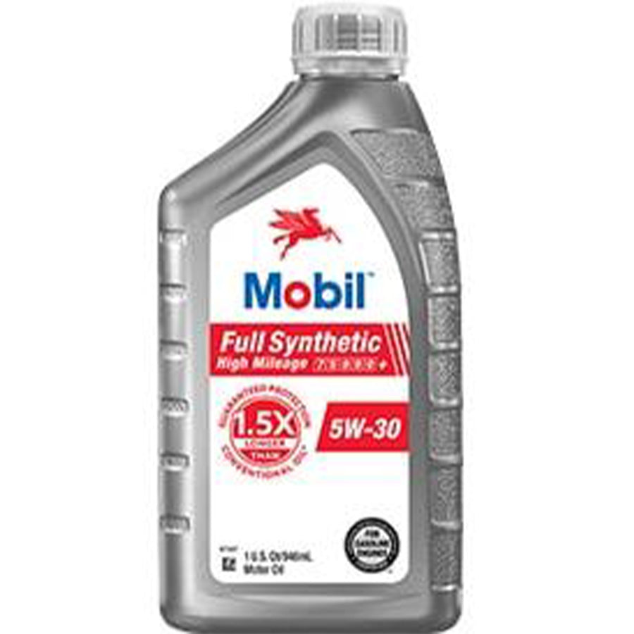 MOBIL Motor Oil FULL SYNTHETIC HIGH MILEAGE 1 QT 5W-30