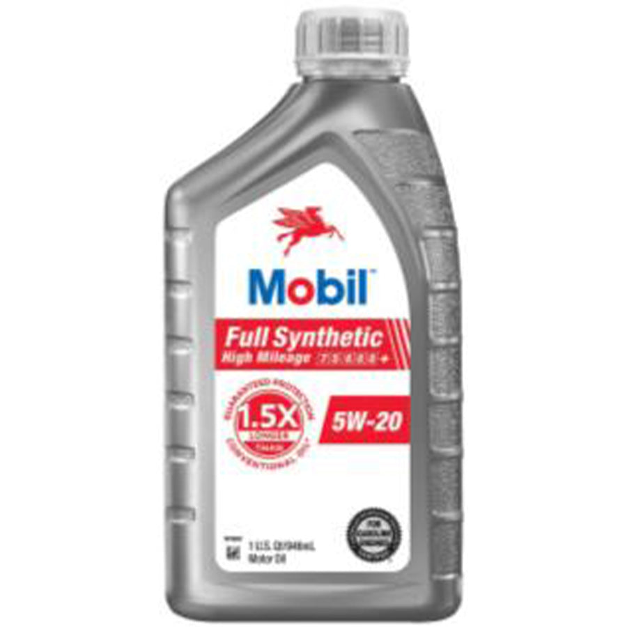 MOBIL Motor Oil FULL SYNTHETIC HIGH MILEAGE 1 QT 5W-20