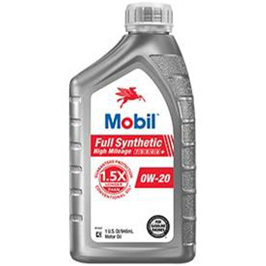 MOBIL Motor Oil FULL SYNTHETIC HIGH MILEAGE 1 QT  0W-20