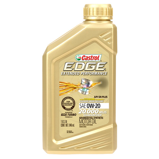 CASTROL Motor Oil EDGE MOTOR OIL 1 QT 0W-20 ADVANCED FULL SYNTHETIC