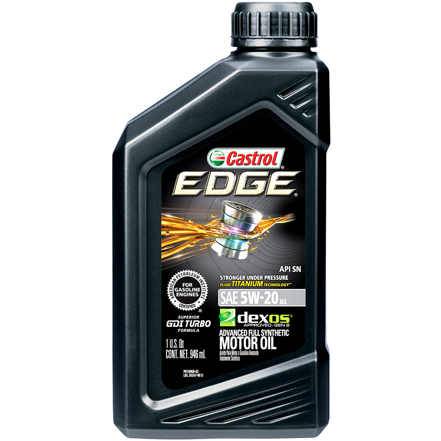 CASTROL Motor Oil EDGE MOTOR OIL 1 QT 5W-20 ADVANCED FULL SYNTHETIC