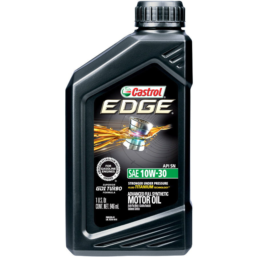 CASTROL Motor Oil EDGE MOTOR OIL 1 QT 10W-30 ADVANCED FULL SYNTHETIC