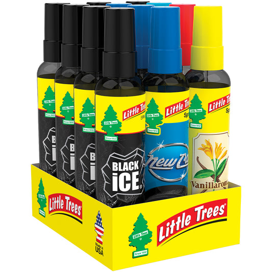 LITTLE TREE Car Air Fresheners 3.5 OZ SPRAY Assorted COUNTER DISPLAY