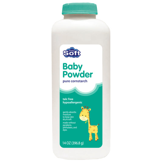SIMPLY SOFT All Baby Care BABY POWDER 14 OZ CORNSTARCH