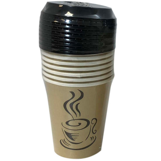 DISPOZEIT Tableware & Towels HOT PAPER CUP 8 OZ 8 CT WITH 8 LIDS