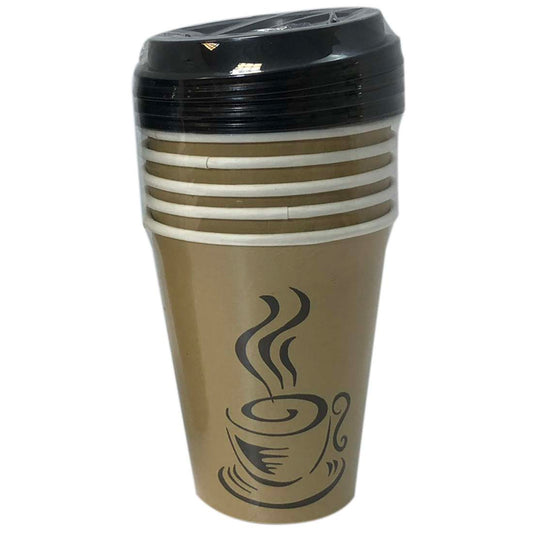 DISPOZEIT Tableware & Towels HOT PAPER CUP 12 OZ 6 CT WITH 6 LIDS