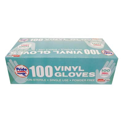 Unbranded Kitchenware & Trash Bags VINYL GLOVES 100 CT SMALL POWDER FREE