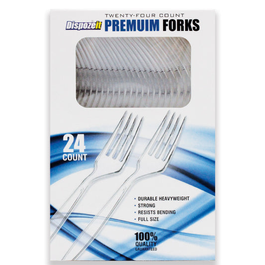 DISPOZEIT Tableware & Towels PLASTIC CUTLERY 24 CT HEAVY DUTY FORK BOXED
