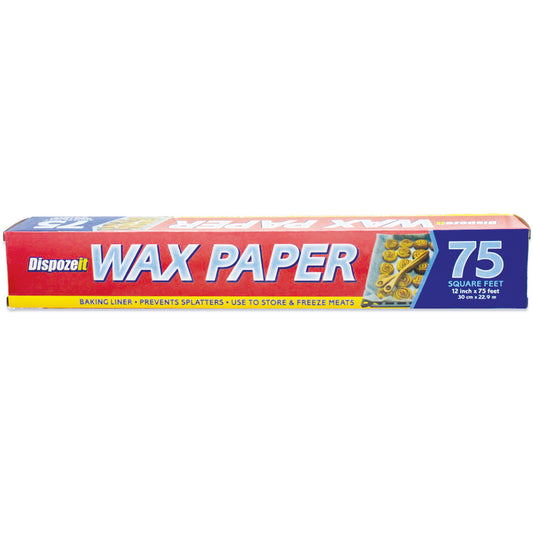 DISPOZEIT Kitchenware & Trash Bags WAX PAPER  75SQ.FT 3CMX22.8M REGULAR