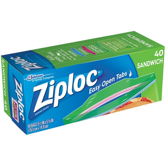 ZIPLOC Kitchenware & Trash Bags SANDWICH BAG 40 CT