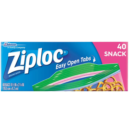 ZIPLOC Kitchenware & Trash Bags FREEZER BAG 40 CT GRIP N SEAL SNACK