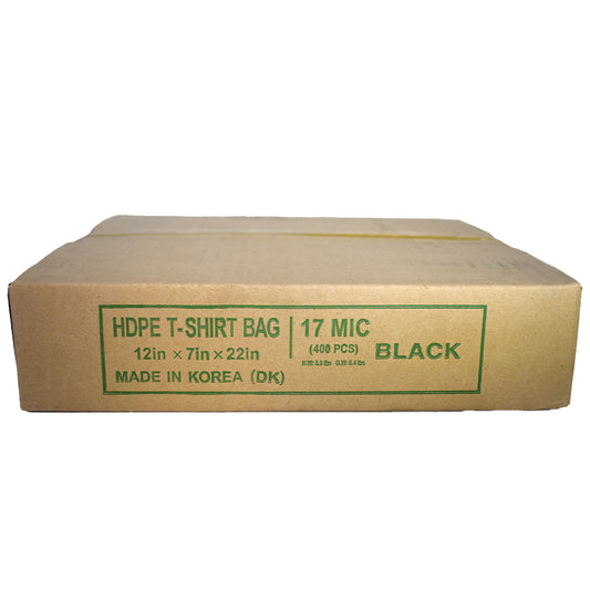 Unbranded Kitchenware & Trash Bags PLASTIC BAG 12 X 7 X 22 IN 400 CT 17 MIC BLACK