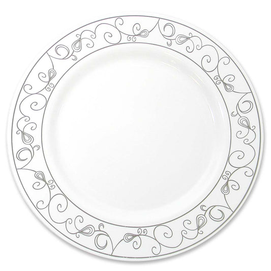 CROWN Tableware & Towels DINNER PLATE PLATINUM COLLECTION 10 IN 10 PK
