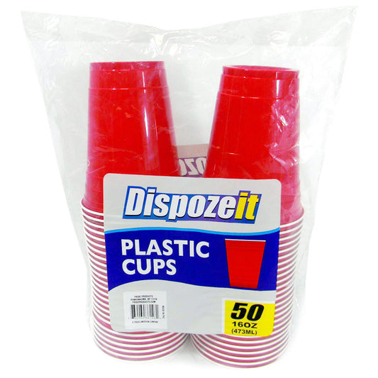 DISPOZEIT Tableware & Towels PLASTIC CUP 16 OZ 50 CT RED COMPARES TO SOLO