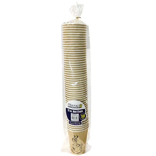 DISPOZEIT Tableware & Towels HOT PAPER CUP 12 OZ 50 CT