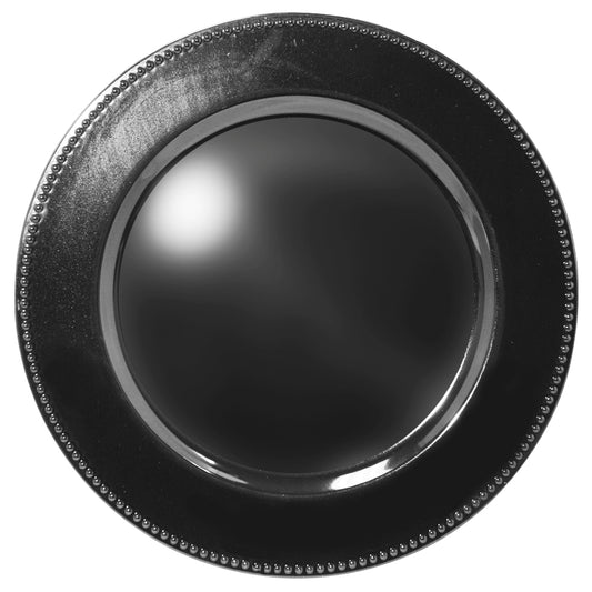 CROWN Tableware & Towels CHARGER PLATE 1 PK 13 IN BLACK