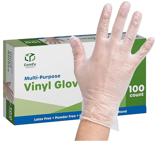Unbranded Kitchenware & Trash Bags VINYL GLOVES 100 CT LARGE POWDER FREE BOXED