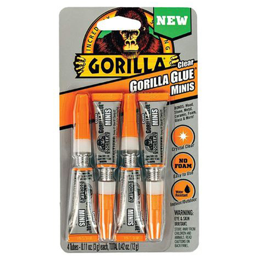 GORILLA Tapes & Adhesives GLUE 4 X 3 G CLEAR MINI TUBE