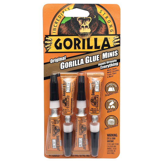 GORILLA Tapes & Adhesives GLUE SINGLES 43 G 6 PC BULK# 5000502 3 G 4 CT SINGLE