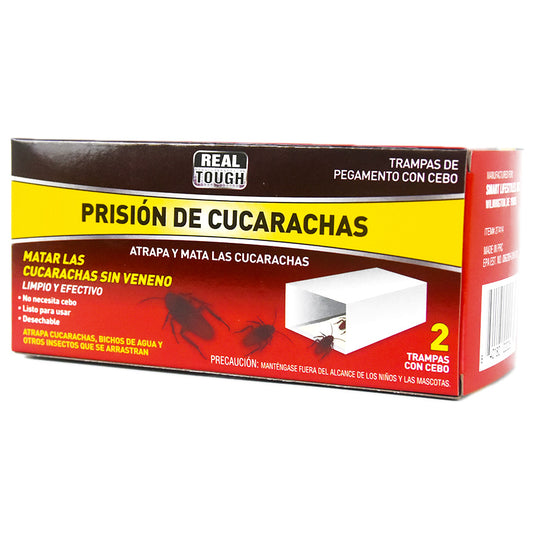 REAL TOUGH Pest Control ROACH MOTEL 2 PK 5.5X2.5X1.25 IN