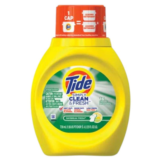 TIDE Laundry LIQUID DETERGENT 25 OZ & FRESH DAYBREAK FRESH