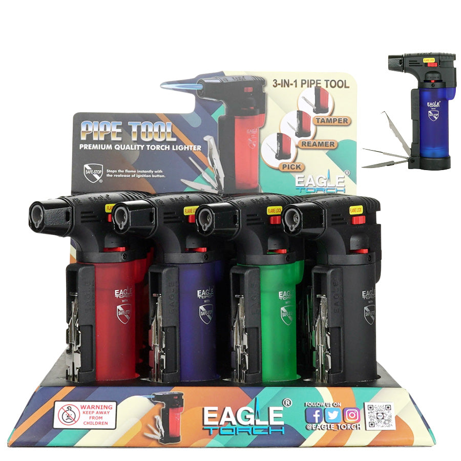 EAGLE Lighters Torch Lighters 3 IN 1 CT PIPE TOOL SIDE (PT 101 PT)
