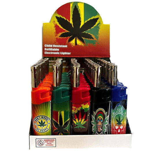 EAGLE Lighters Electronic Lighter 1 CT LEAF THEME