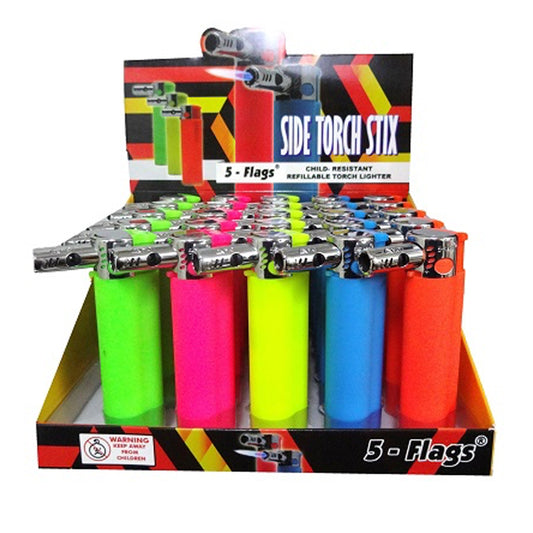 5 FLAG Lighters Torch Lighter 1 CT SLIDE STIX