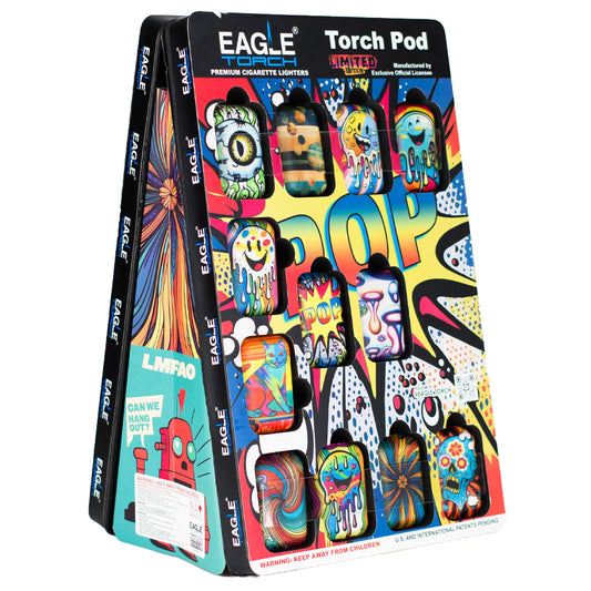 EAGLE Lighters Torch Lighter 1 CT Assorted DESIGNES Display (PT191CE)