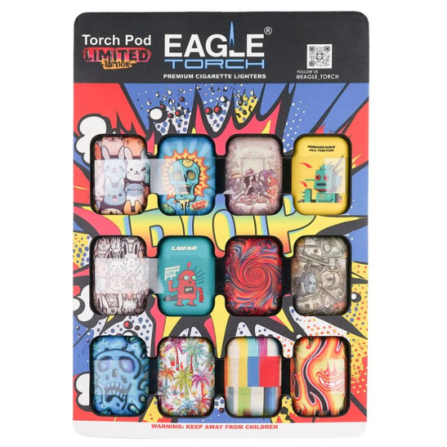 EAGLE Lighters Torch Lighter 1 CT Assorted DESIGNES Display (PT191CS)