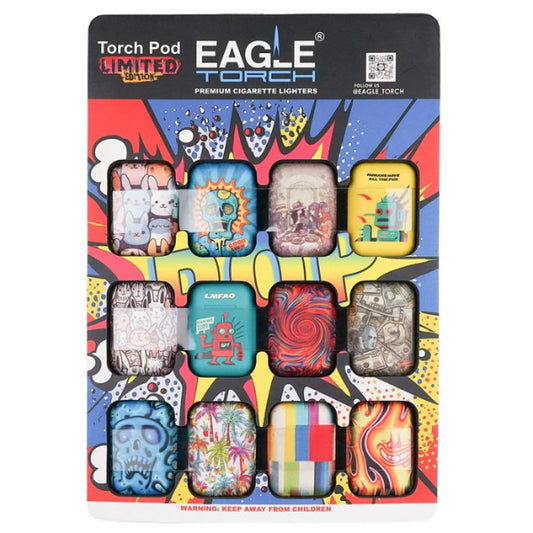 EAGLE Lighters Torch Lighter 1 CT Assorted DESIGNES Display (PT191CS)