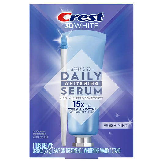 CREST Dental Care WHITENING SERUM 0.88 OZ 3D WHITE FRESH MINT