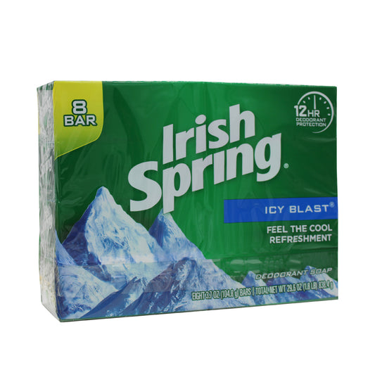IRISH SPRING Bar Soap BAR SOAP 3.7 OZ 8 PK ICY BLAST