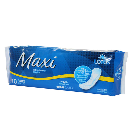 LOTUS Feminine Hygiene MAXI SUPER POWER WITHOUT WING 10 PC DAY USE