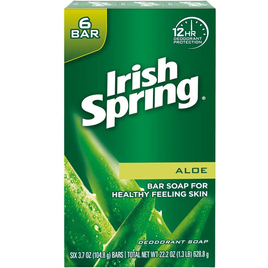 IRISH SPRING Bar Soap BAR SOAP 3.7 OZ 6 PK ALOE