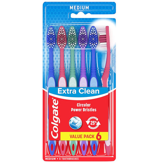 COLGATE Dental Care TOOTHBRUSH 6 CT MEDIUM PLUS