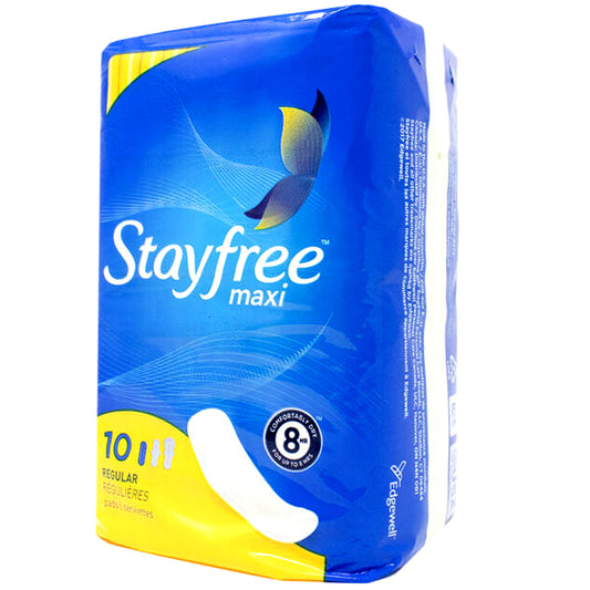 STAYFREE Feminine Hygiene MAXI PAD 10 CT REGULAR