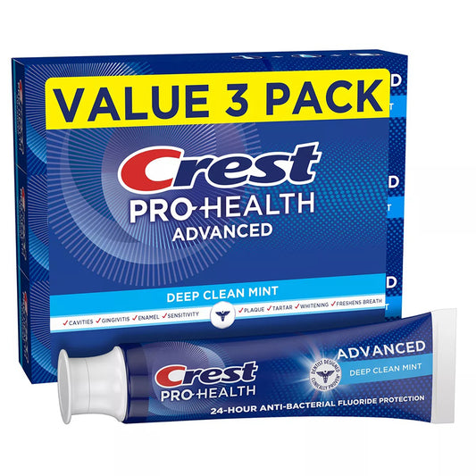 CREST Dental Care TOOTHPASTE 5.1 OZ 3 PK PRO-HEALTH ADVANCED DEEP CLEAN MINT