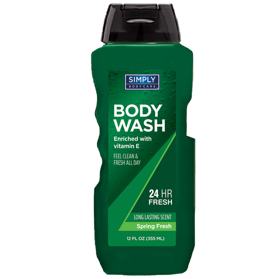 SIMPLY Body Wash BODYCARE BODY WASH 12 OZ SPRING FRESH