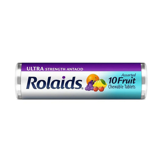 ROLAIDS Over the Counter ANTACID 10 CT ULTRA  Assorted FRUIT TRAY