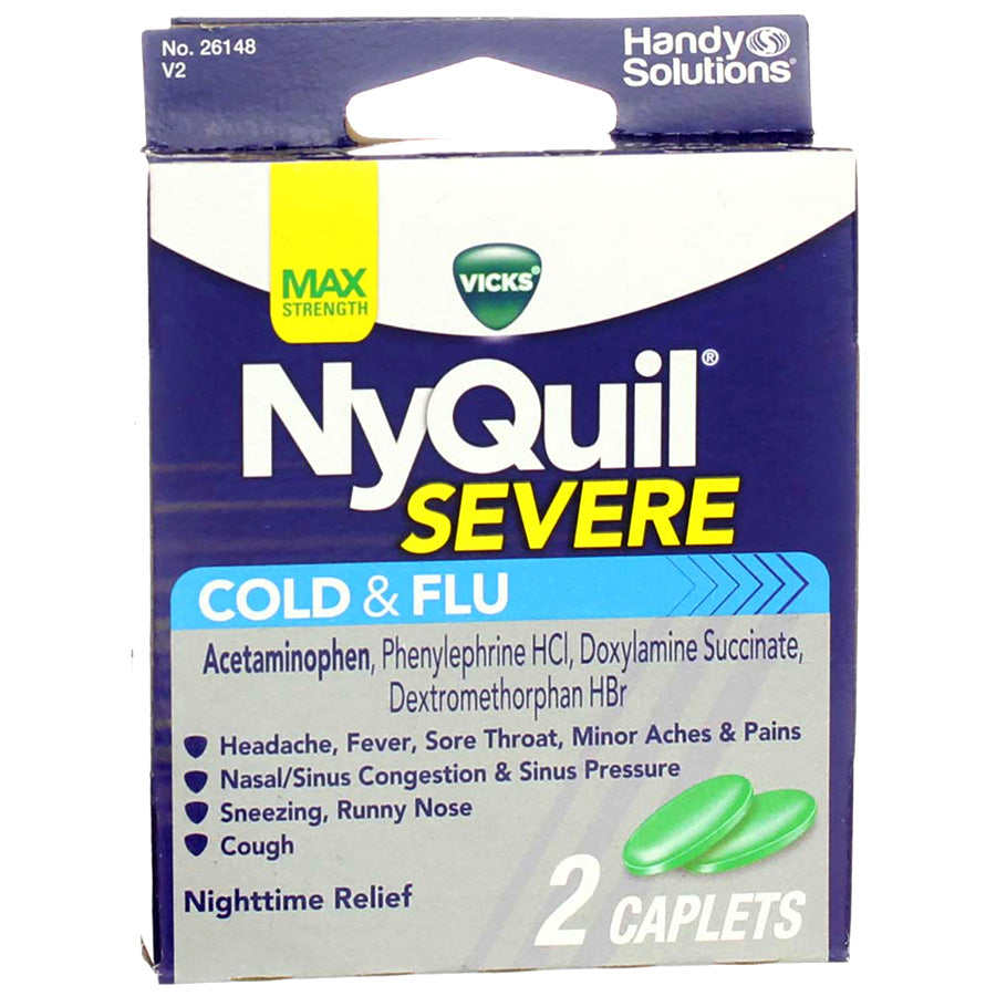 NYQUIL Over the Counter COLD & FLU 2 CT SEVERE Blister Pack