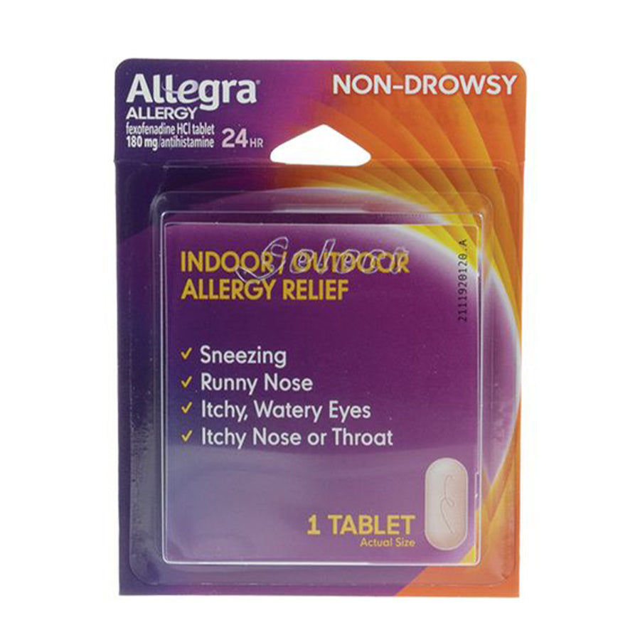 ALLEGRA Over the Counter ALLERGY RELIEF 1 CT NON DROWSY