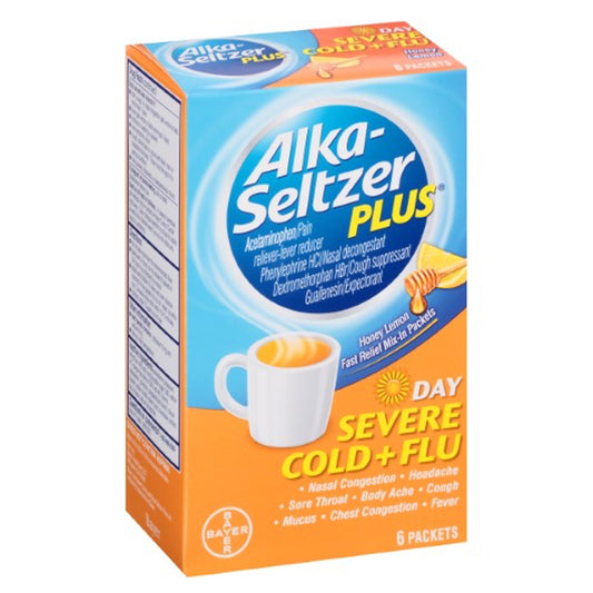 ALKA SELTZER Over the Counter PLUS COLD & FLU 6 CT COLD & FLU DAYTIME