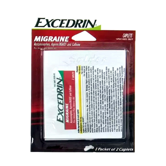 EXCEDRIN Over the Counter CAPLETS 2 CT MIGRAINE BLISTER