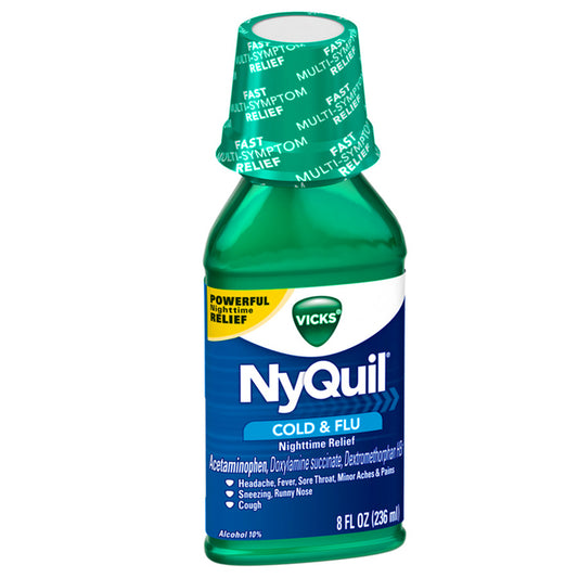 NYQUIL Over the Counter COLD & FLU 8 OZ ORIGINAL