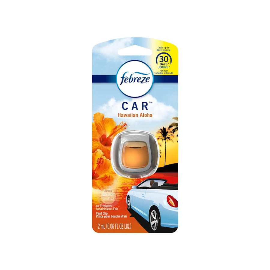 FEBREZE Car Air Fresheners CAR AIR FRESHENER 0.06 OZ VENT CLIP HAWAIIN ALOHA